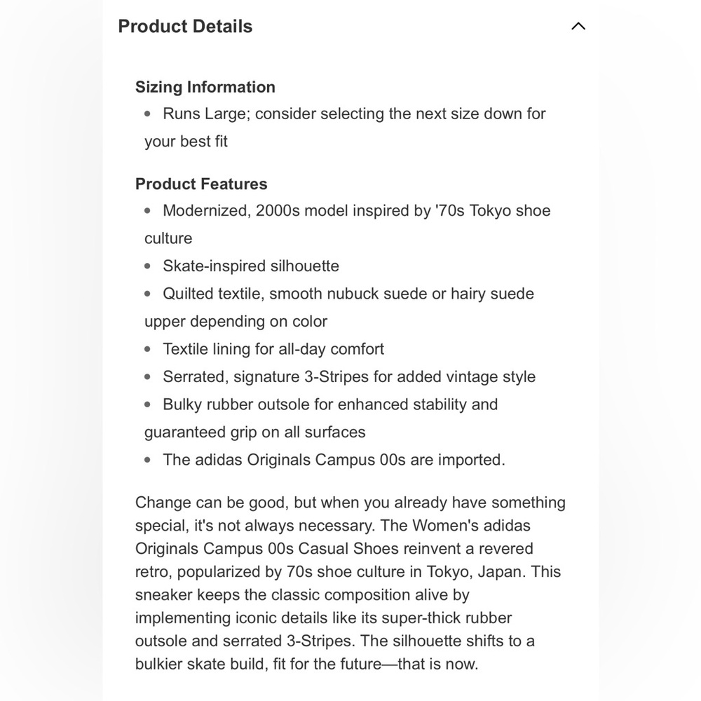 Adidas Original Campus 00s Crystal White Classic Sneakers Gently Worn - Picture 8 of 8